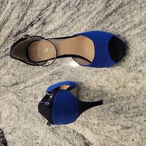 Blue and Black heels